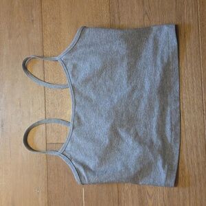 Beyond Yoga Slim Crop Tank Shelf Bra Spacedye Light Gray M ALTERED